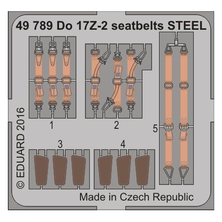 Eduard 49789 D0 17Z-2 seatbelts - ICM 48244