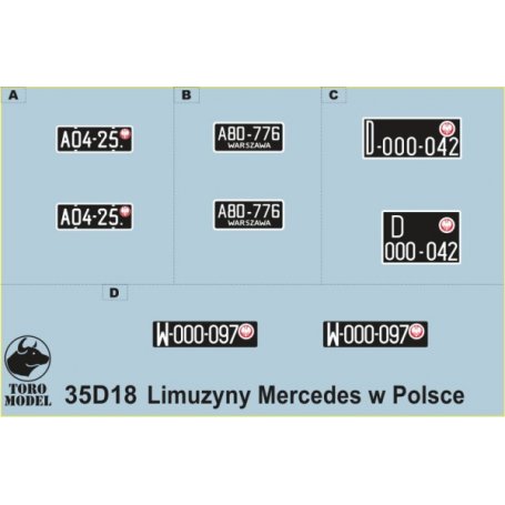 TORO 35D18 1/35 Limuzyny Mercedes-Benz w Polsce