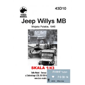 ToRo 1:43 Jeep Willys MB - Wojsko Polskie