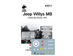 ToRo 1:43 Kalkomanie do Jeep Willys MB