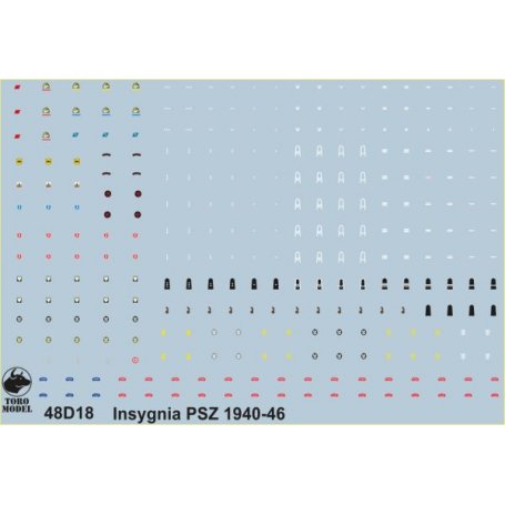 Tora 48D18 1/48 Stopnie wojsk. i odznaki PSZ 40-46