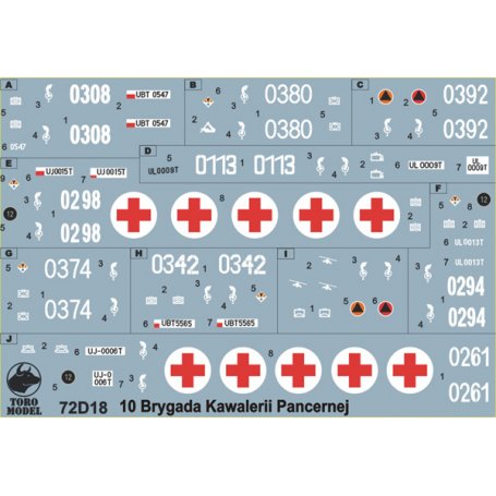 ToRo 1:72 Pojazdy 10 Brygady Kawalerii Panc.