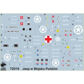 ToRo 1:72 Decals Willys Jeep in Polish service 