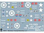 ToRo 1:35 Kalkomanie Polskie Shermany / 1 Dywizja Pancerna 1944 - 1945 cz.2
