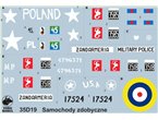 ToRo 1:35 Decals capture cars in the Polish Army and in the Polish Armed Forces 