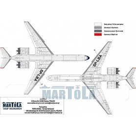 MARTOLA 144D001 Ił-62M KALKOMANIA PLL LOT
