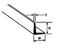 Plastruct Kątownik o wymiarach 1.2 x 1.2 x 0.4 x 250mm 10 sztuk