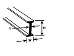 Plastruct Kątownik o wymiarach 4.0 x 2.0 x 0.8 x 380mm 6 sztuk