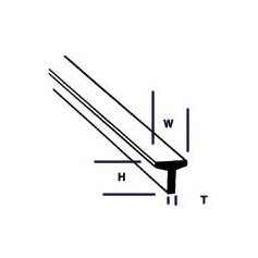 Plastruct Wymiary 4.8 x 4.8 x 0.8 x 610mm 5 sztuk