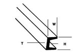 Plastruct Wymiary 2.4 x 1.7 x 0.5 x 250mm 10 sztuk