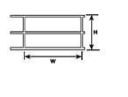 Plastruct Barierka 11.1 x 19.1 HO- 150mm 2 sztuki