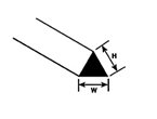 Plastruct Pr?t trójk?tny 2.6 x 250mm 5 sztuk