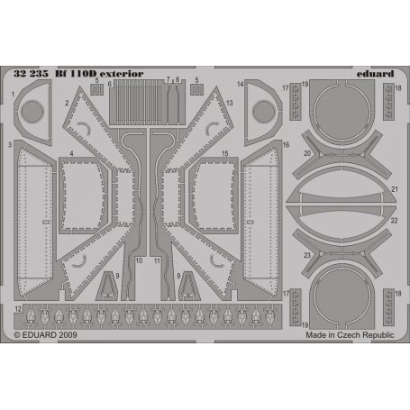Eduard Bf 110D exterior DRAGON