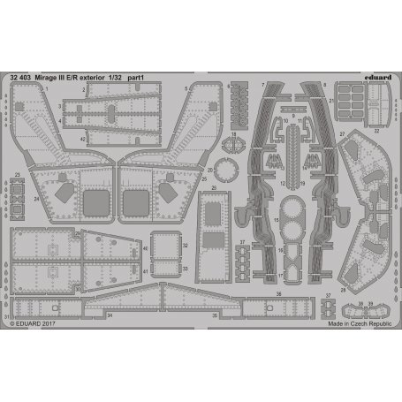 Eduard Mirage III E/R exterior ITALERI