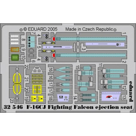 Eduard 1:32 F-16CJ ejection seat dla Tamiya