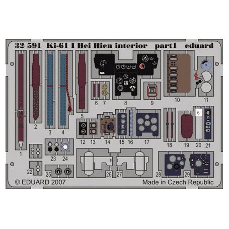 Eduard 1:32 Kawasaki Ki-61 I Hei Hien interior S.A. dla Hasegawa