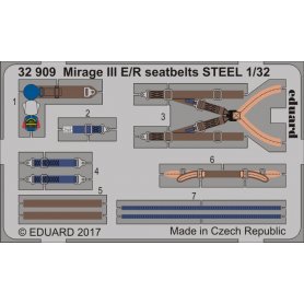 Eduard Mirage III E/R seatbelts STEEL ITALERI