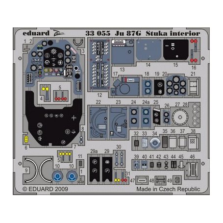 Eduard 1:32 Junkers Ju-87G Stuka interior S.A. dla Hasegawa