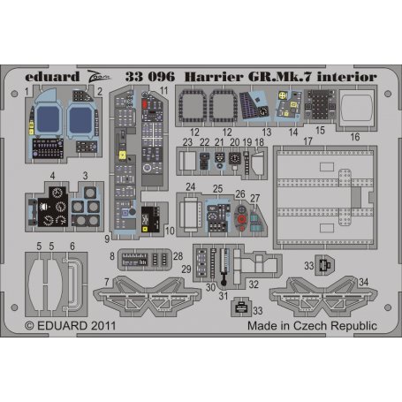 Eduard 1:32 Harrier GR.Mk.7 interior S.A. dla Hasegawa