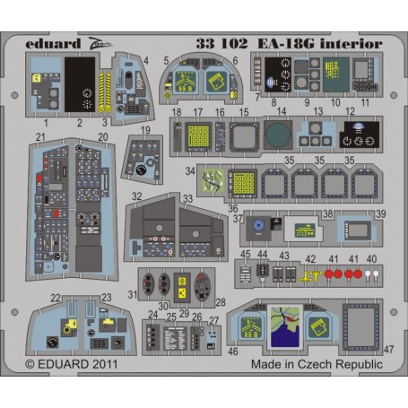 Eduard EA-18G interior S.A. 1/32 TRUMPETER