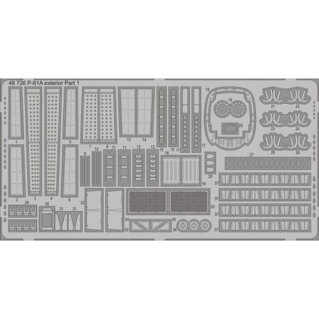 Eduard P-61A exterior GREAT WALL HOBBY