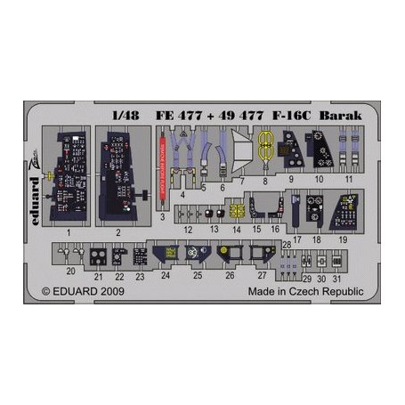 Eduard F-16C Barak interior S.A. KINETIC