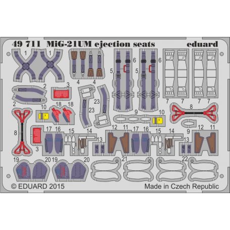 Eduard MiG-21UM ejection seats Trumpeter 02865