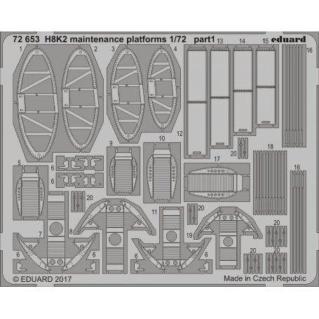 Eduard H8K2 maintenance platforms HASEGAWA