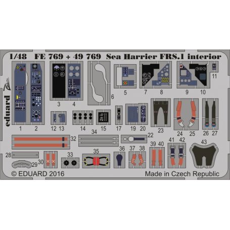 Eduard 1:48 Sea Harrier FRS.1 interior dla Kinetic K48035