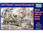 UM 1:72 M4A2 Sherman z D1 Dozer Blade