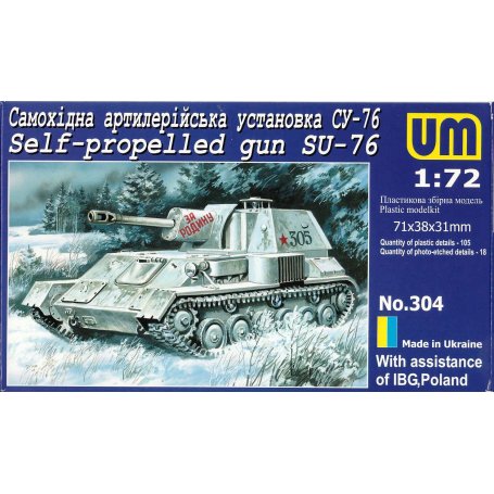 UM 304 DZIAŁO SAMOBIEŻNE SU-76 1/72