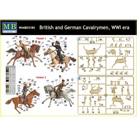 MB 35184 British and German Cavalrymen.WWI