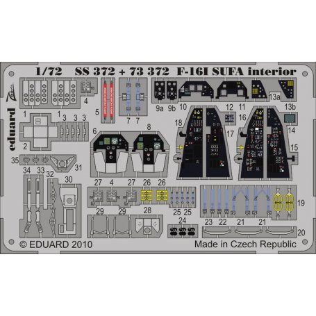 Eduard F-16I SUFA interior S.A. KINETIC