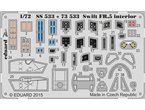 Eduard 1:72 Elementy wnętrza do Swift FR.5 dla Airfix A04003