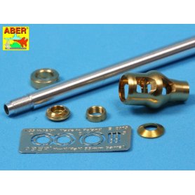 ABER 1:35 Metalowa lufa do Pz.Kpfw.VI King Tiger wieża Porsche 88mm Kwk 43/2 L/71 z wczesnym hamulcem wylotowym