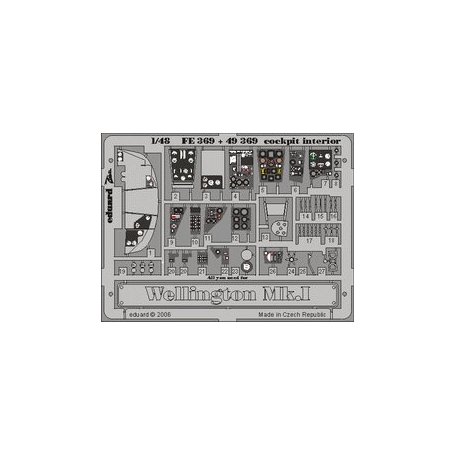 Eduard Wellington Mk.I cockpit interior TRUMPETER