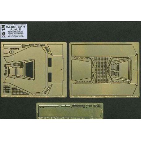 ABER 1:35 Górne opancerzenie późna wersja do Sd.Kfz.251/1 Ausf.D dla Dragon cz.8 zestaw dodatkowy