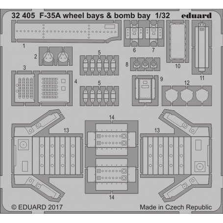 Eduard 1:32 F-35A wheel bays &amp bomb bays dla Italeri [brak zdjęcia]