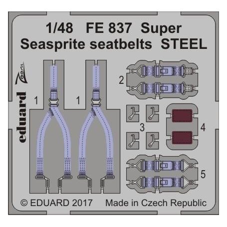 Eduard Super Seasprite seatbelts STEEL KITTY HAWK