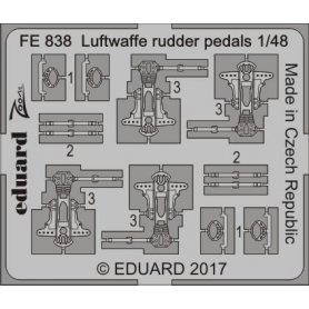 Eduard Luftwaffe rudder pedals not prepainted