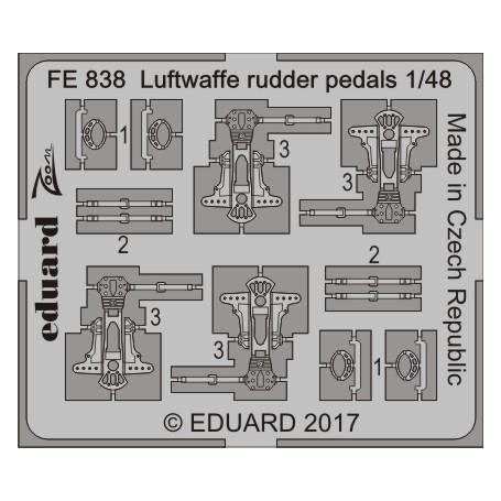 Eduard 1:48 Luftwaffe rudder pedals not prepainted [brak zdjęcia]