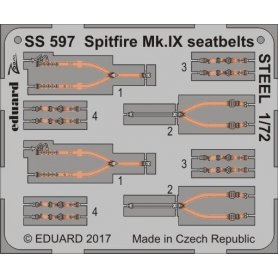 Eduard 1:72 Supermarine Spitfire Mk.IX seatbelts STEEL dla Eduard [brak zdjęcia]