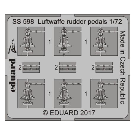 Eduard 1:72 Luftwaffe rudder pedals not prepainted [brak zdjęcia]
