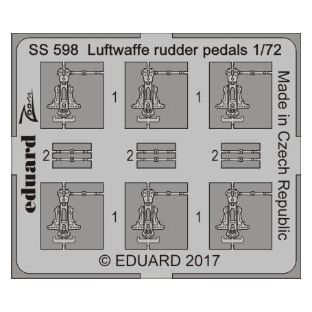 Eduard 1:72 Luftwaffe rudder pedals not prepainted [brak zdjęcia]