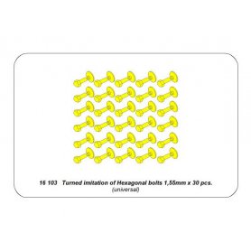 Aber 16103 Mosiężne imitacje śrub 1,55 mm x 30 szt