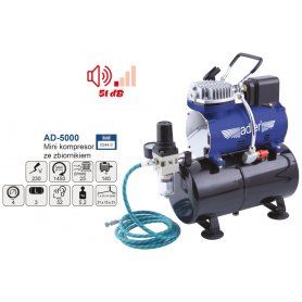 Mar - Adler AD-5000 Mini kompresor ze zbiornikiem