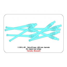 ABER 1:350 Zestaw 9 luf 460mm do IJN Yamato i IJN Musashi