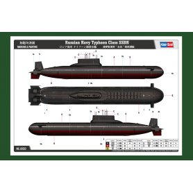 Hobby Boss 1:350 Rosyjska łódź podwodna kalsy Typhoon