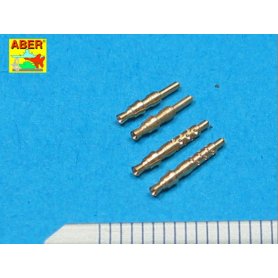 ABER 1:32 Zestaw 4 końcówek luf 7,92mm MG-17 do niemieckich samolotów