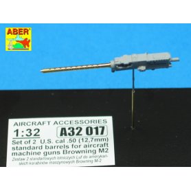 ABER 1:32 Zestaw 2 luf .50 Browning M2 do amerykańskich samolotów
